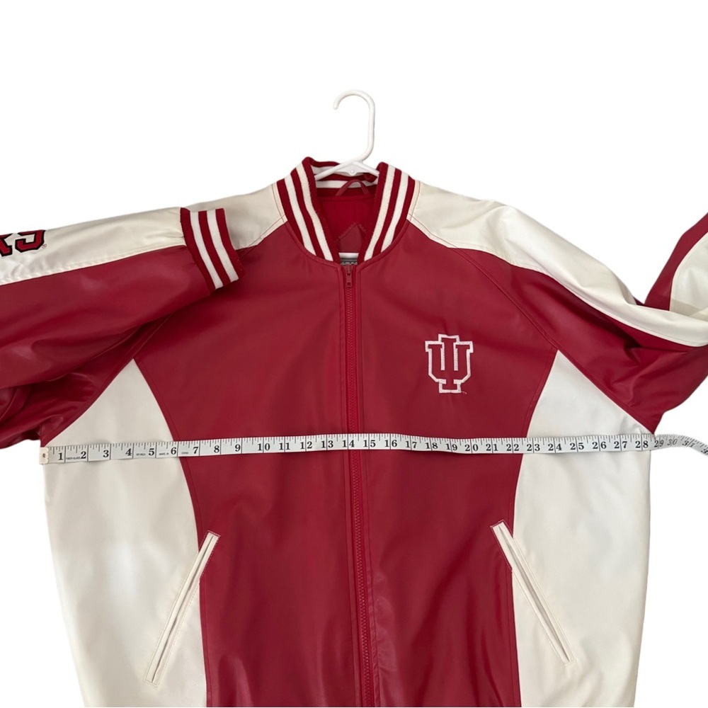 Vintage Steve & Barry's Indiana University Embroidered Leather Varsity Jacket - Picture 10 of 12